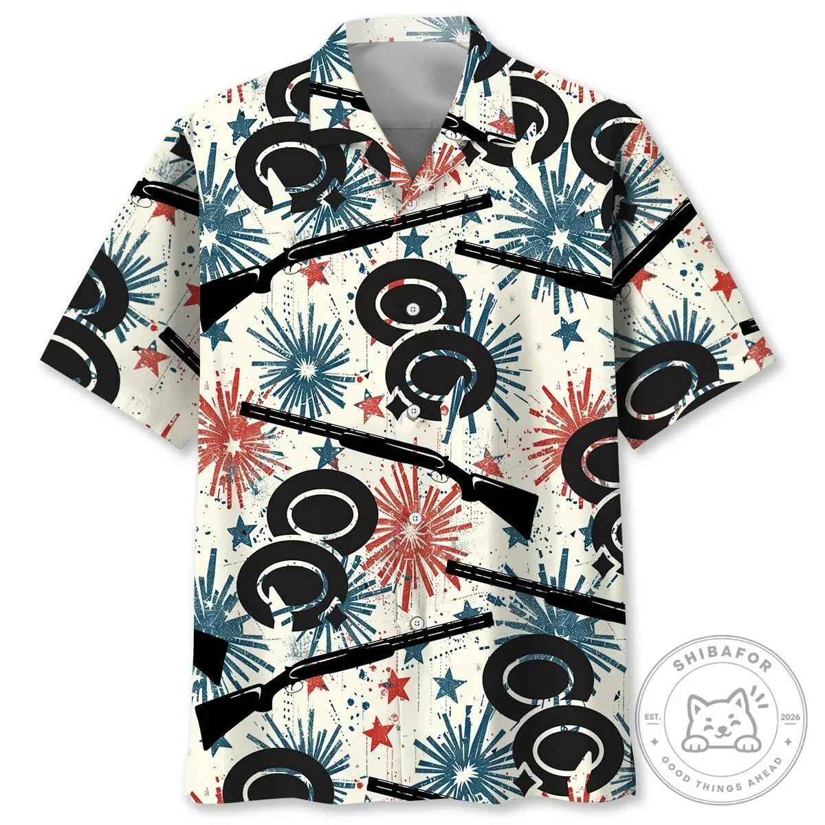 Vintage Clay Shooting Shotgun Skeet Trap Shooting Hawaiian Shirt 2 Vintage Clay Shooting Shotgun Skeet Trap Shooting Hawaiian Shirt