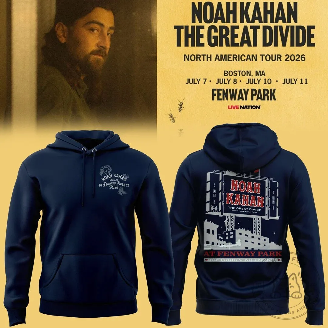 Noah Kahan The Great Divide Tour Fenway Park 2026 Hoodie