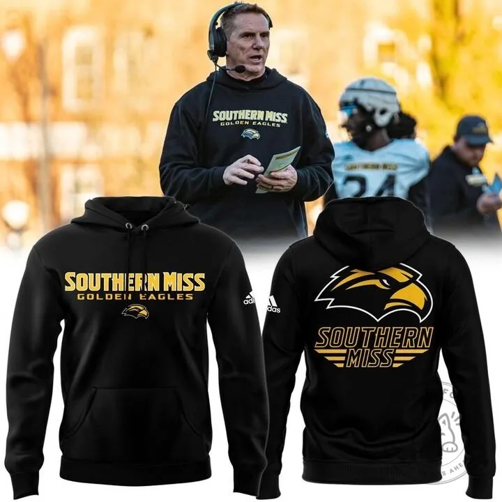 Southern Miss Golden Eagles Football Team Black Pullover Hoodie