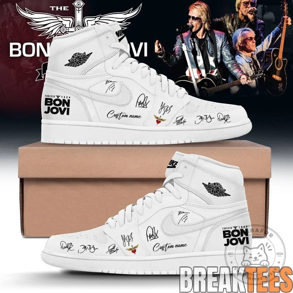 Bon Jovi Forever Tour Autograph High Top Sneakers