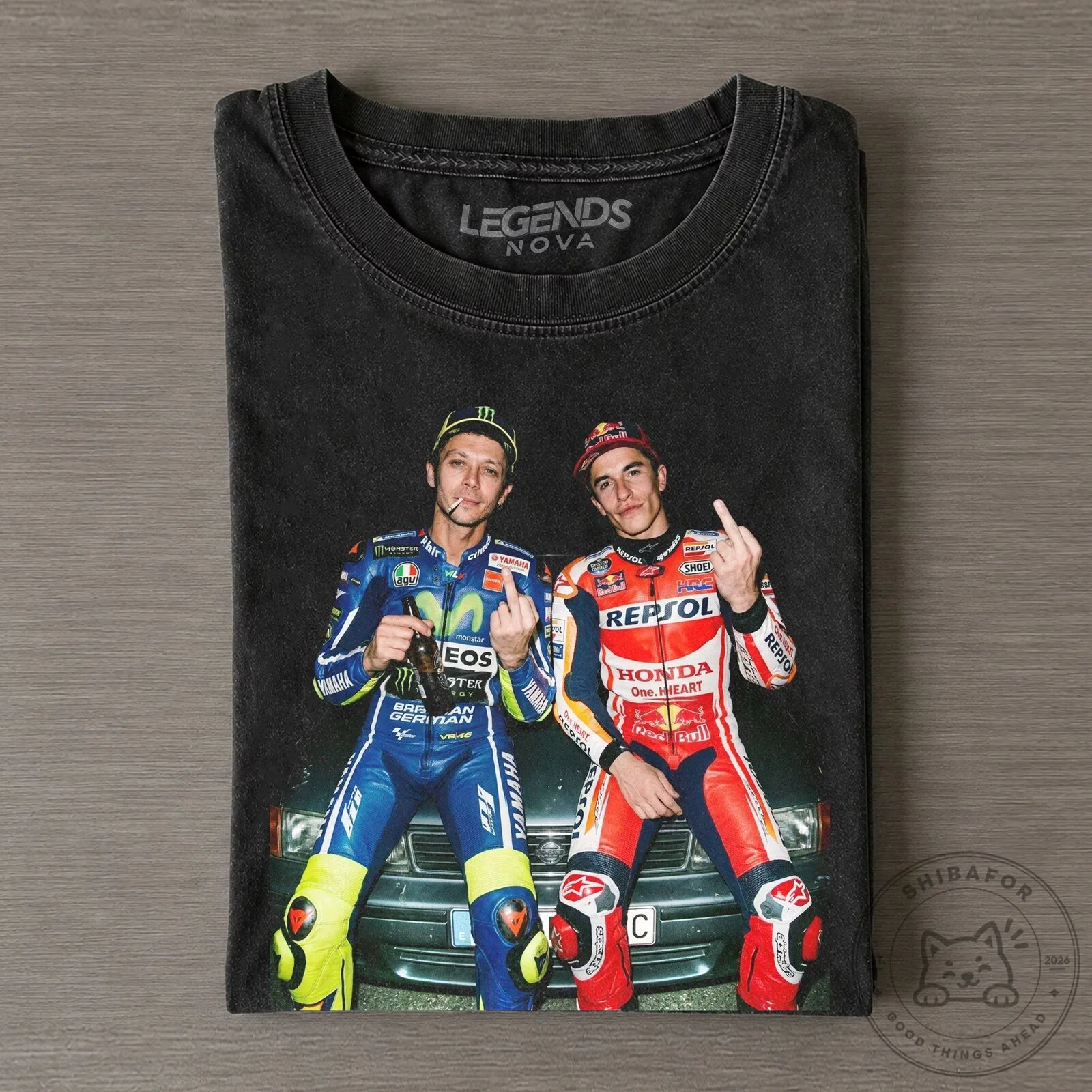 Valentino Rossi and Marc Marquez MotoGP Legends Nova T-Shirt