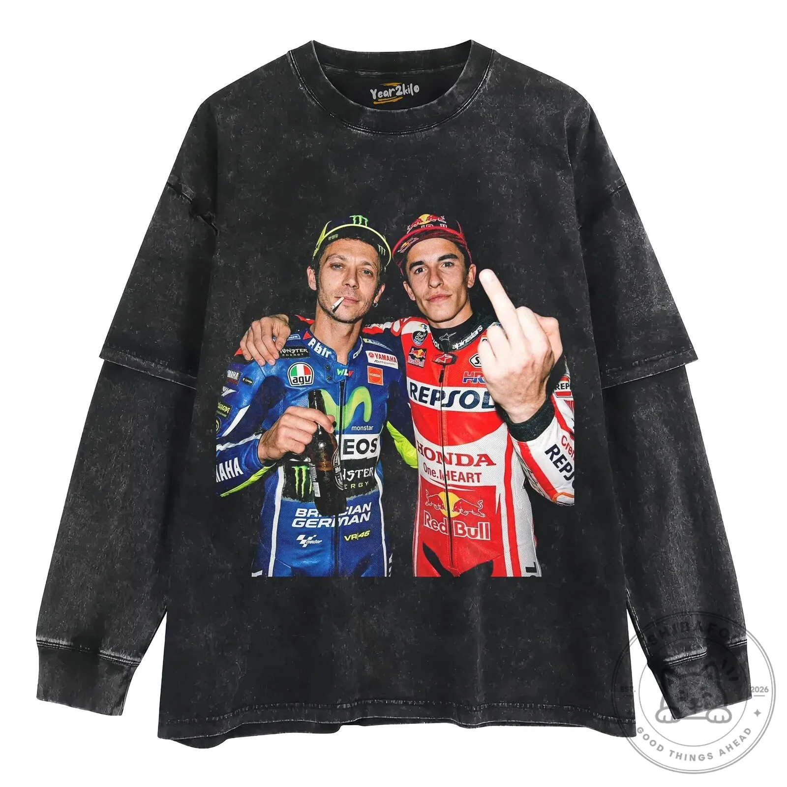 Valentino Rossi Marc Marquez MotoGP Racing Legends T-Shirt 14 Valentino Rossi Marc Marquez MotoGP Racing Legends T-Shirt