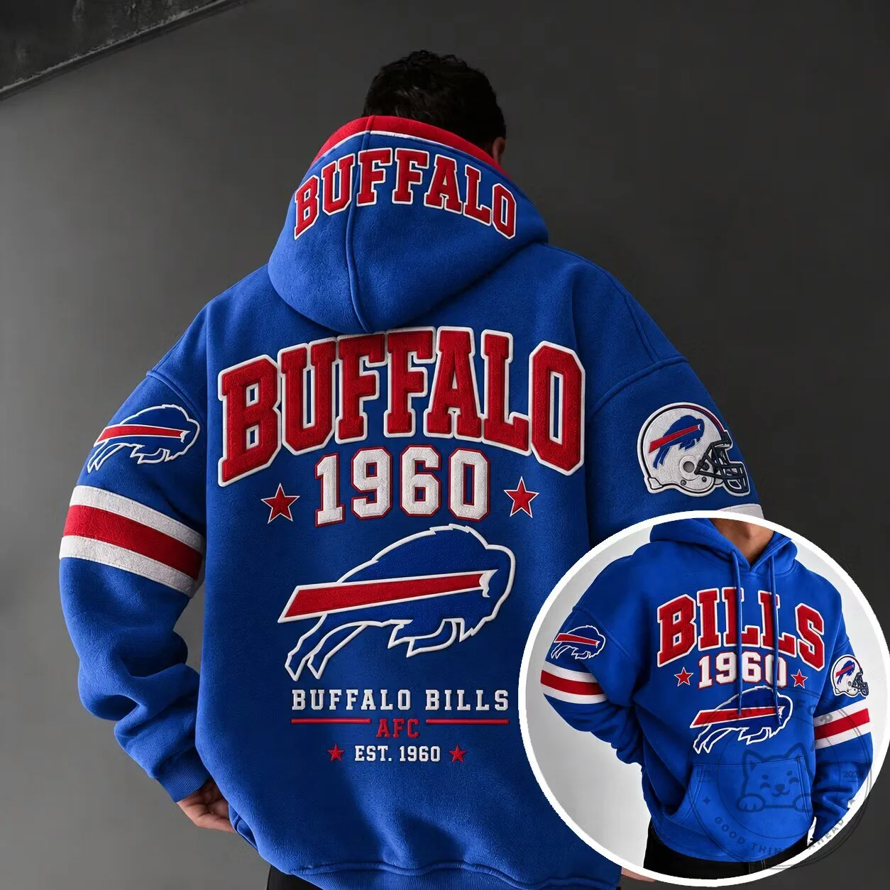 Buffalo Bills 1960 American Football Conference Established Hoodie