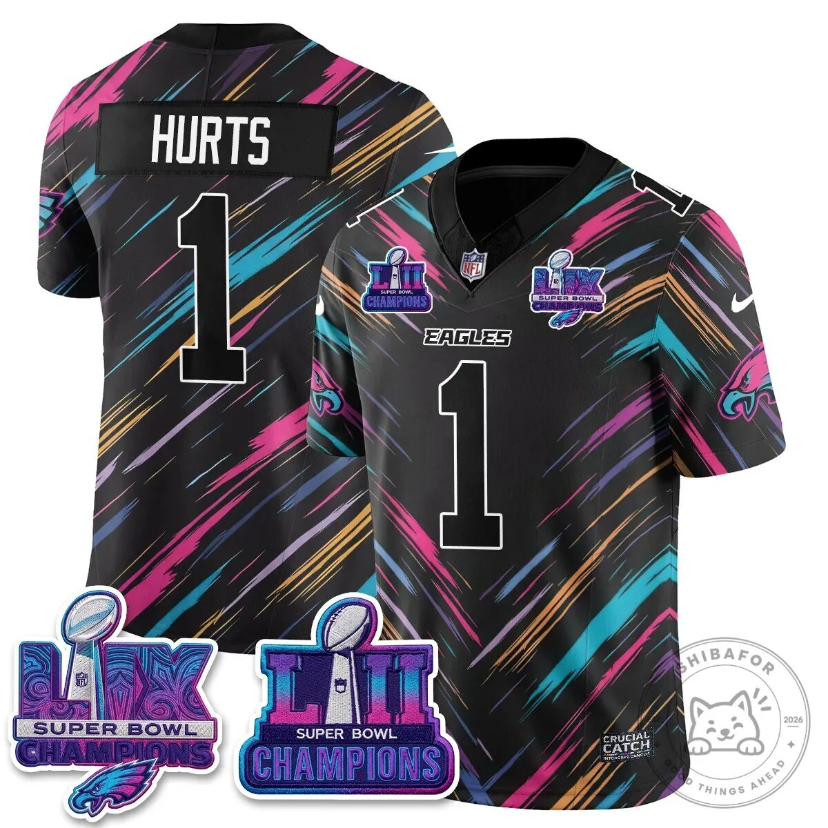 Philadelphia Eagles Jalen Hurts Super Bowl Champions Vapor Football Jersey