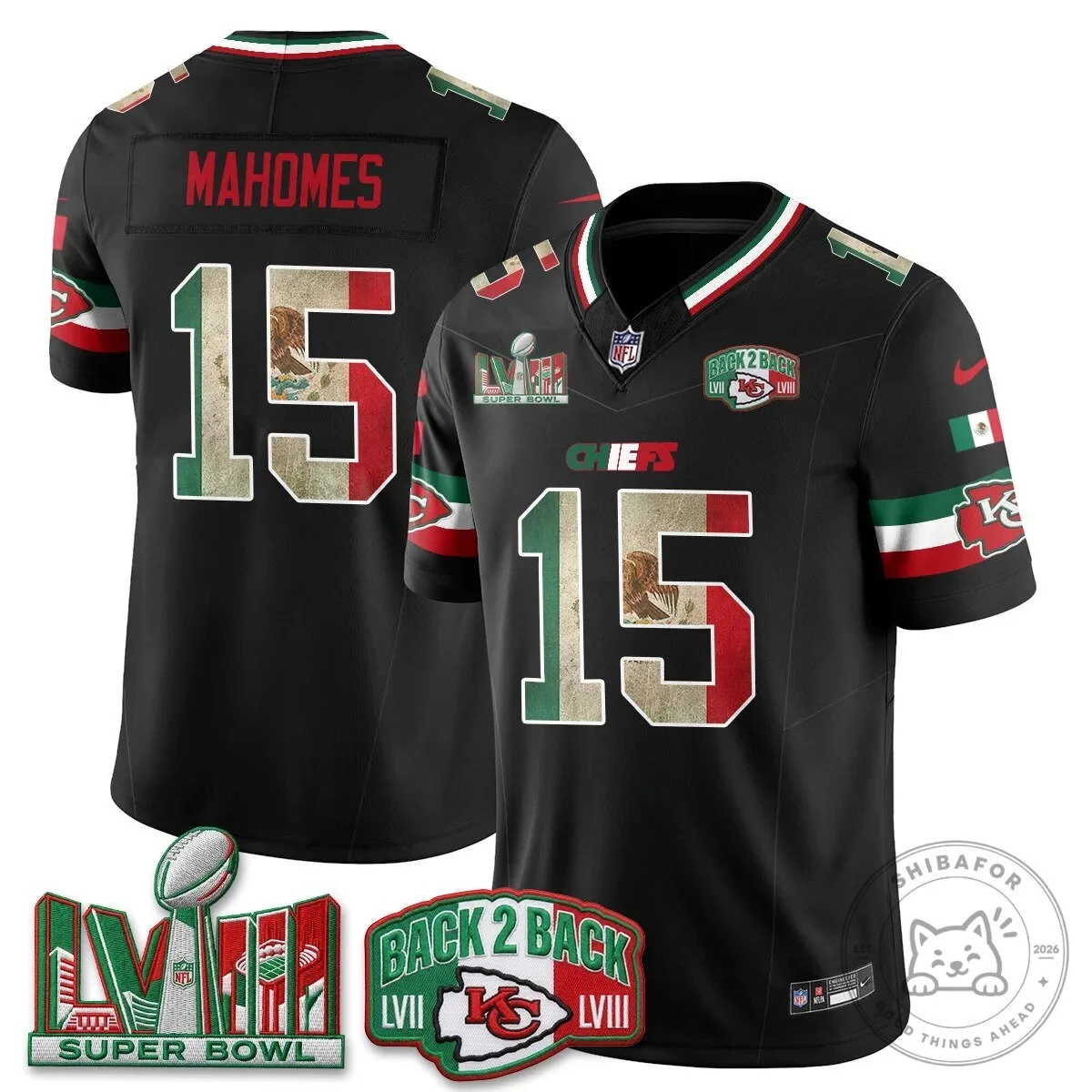 Kansas City Chiefs Mexico Edition Football Jersey for Super Bowl