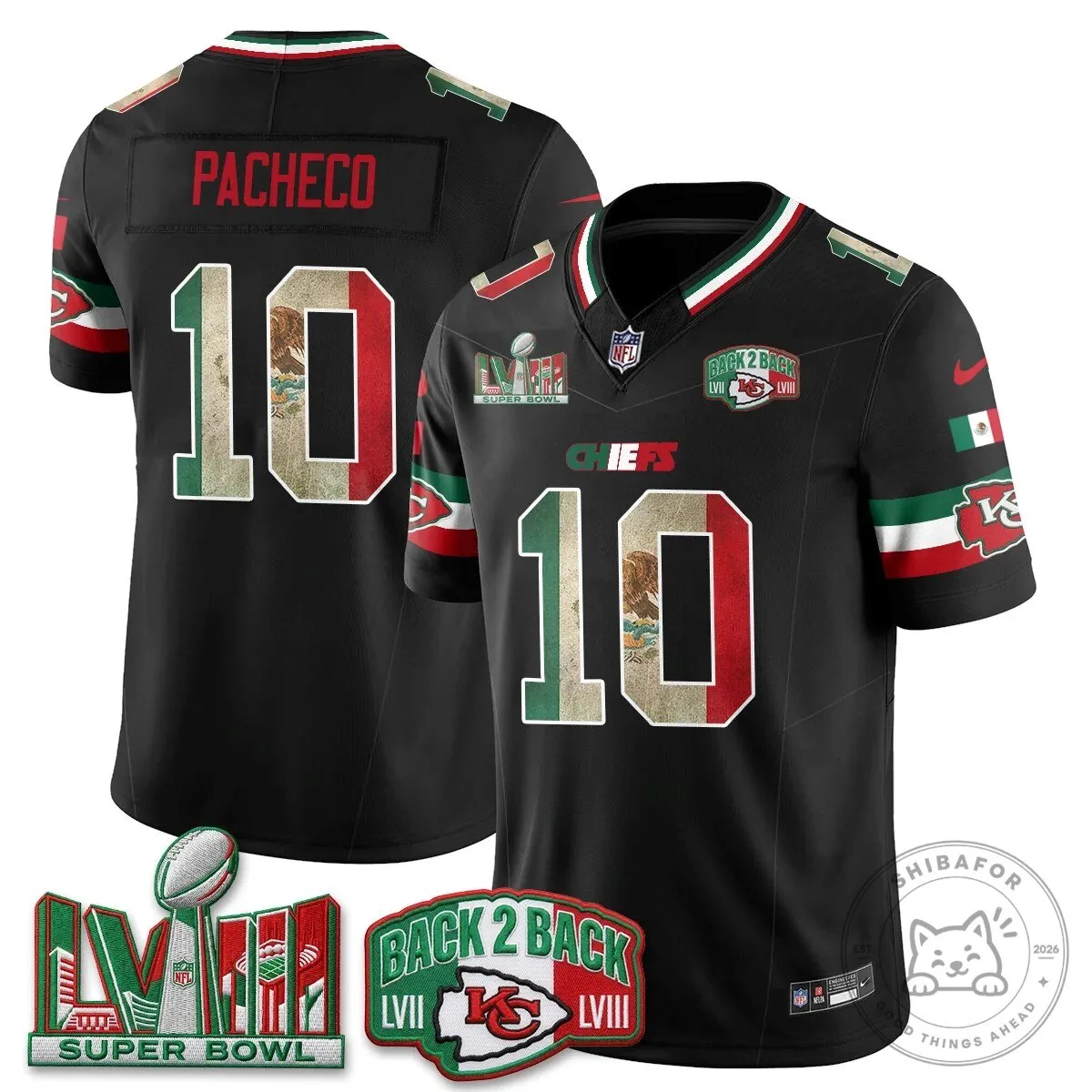 Kansas City Chiefs Mexico Edition Football Jersey for Super Bowl