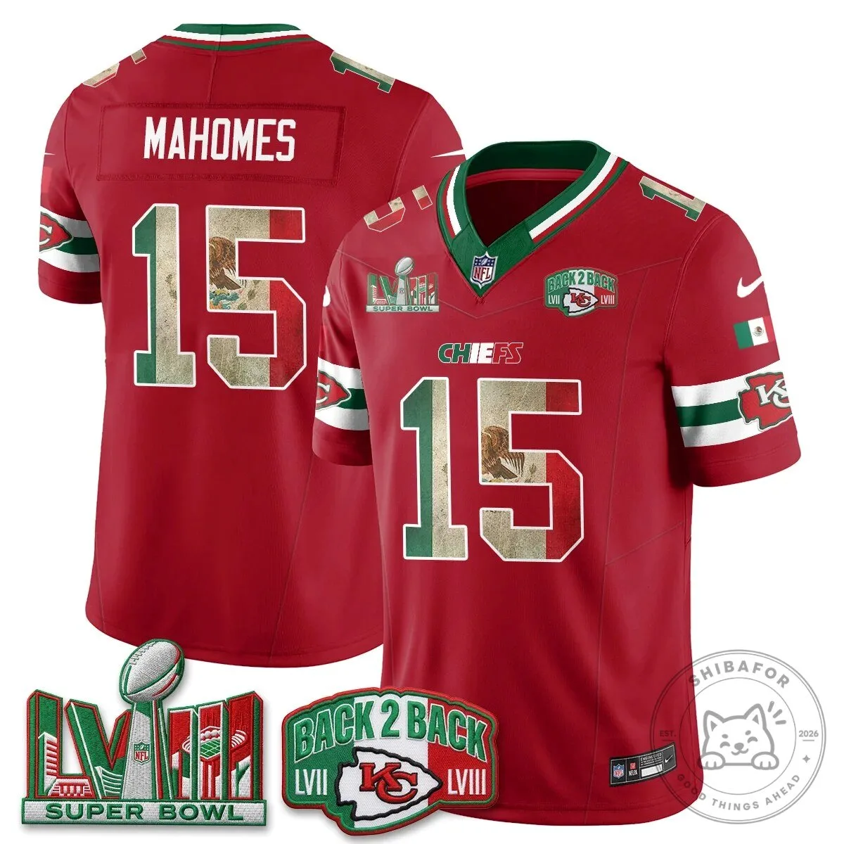 Kansas City Chiefs Mexico Edition Football Jersey for Super Bowl