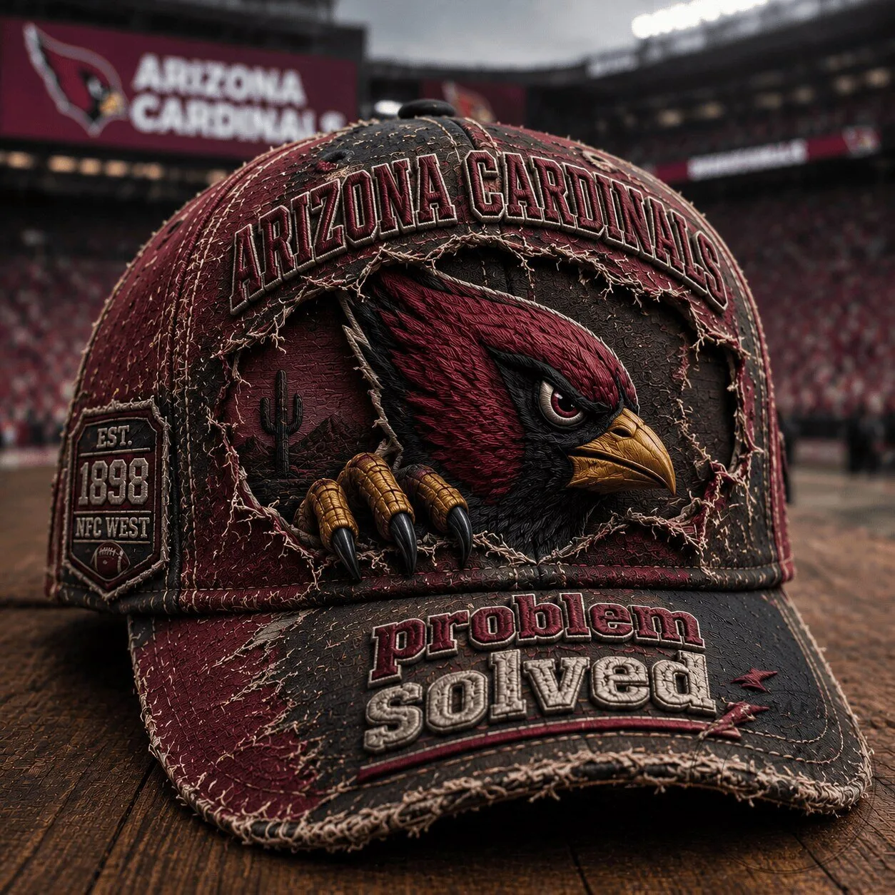 Arizona Cardinals Vintage Distressed Baseball Cap Hat