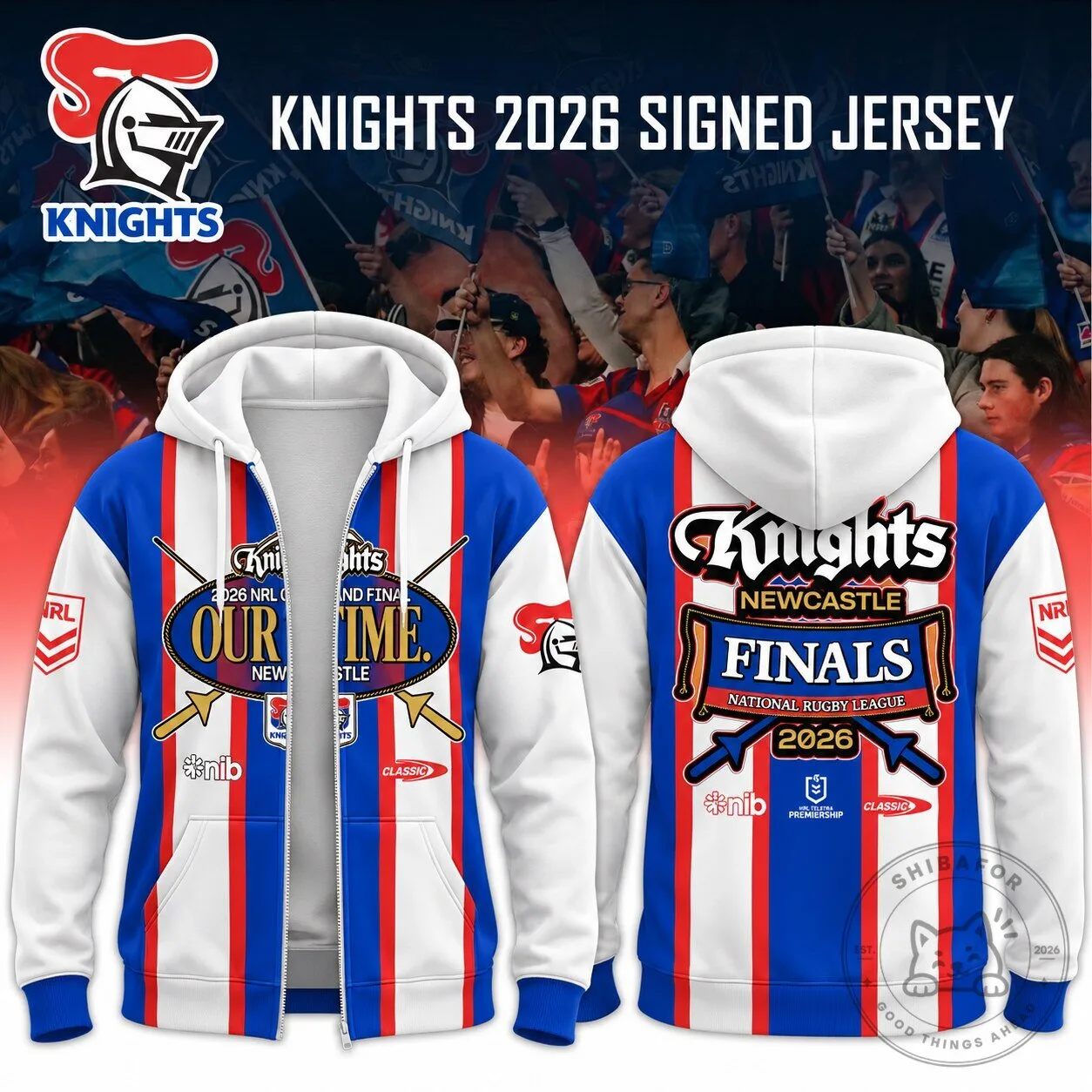 2026 Grand Final Rugby League Hoodie - Newcastle Knights Fan Apparel