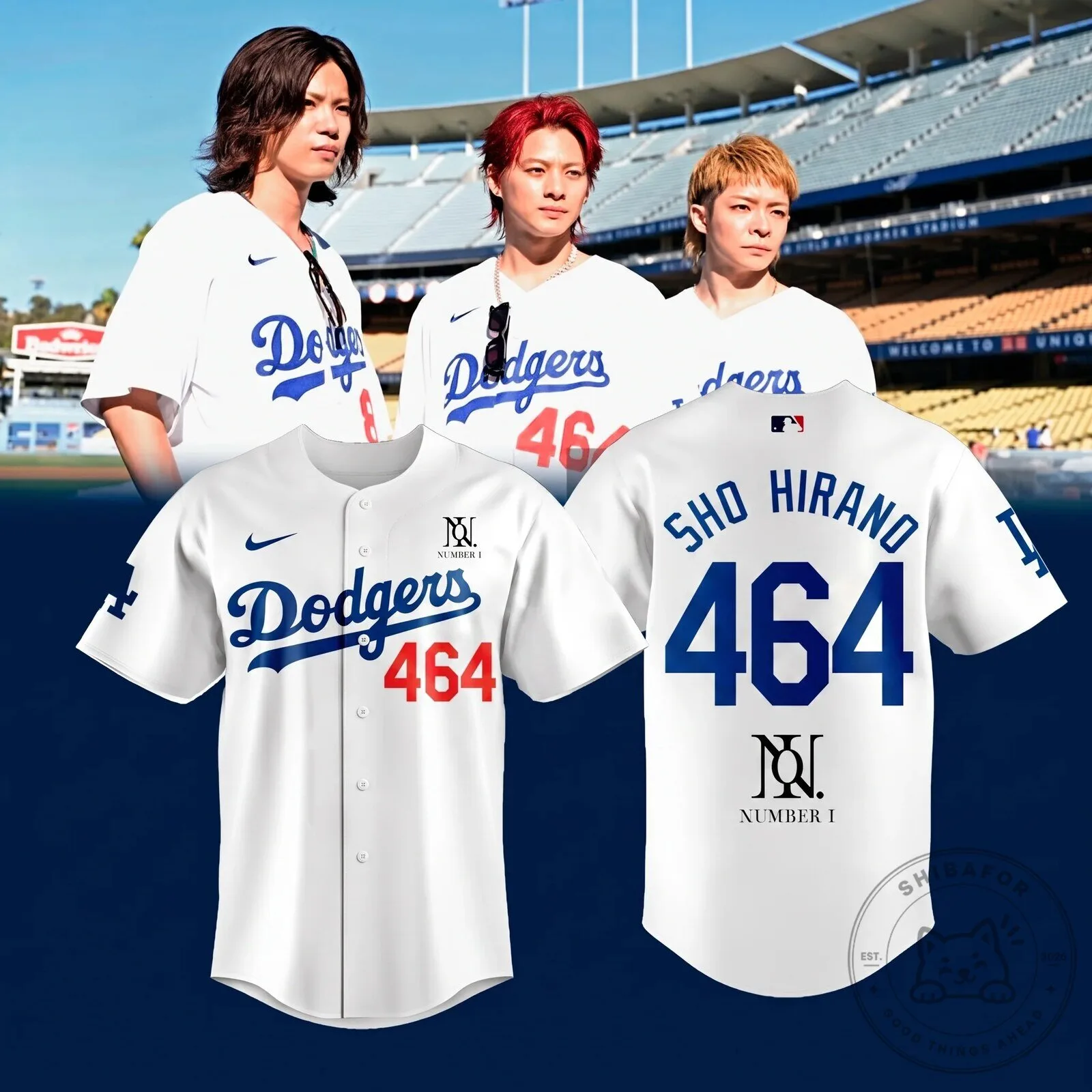Los Angeles Dodgers Number_i Sho Hirano Baseball Jersey