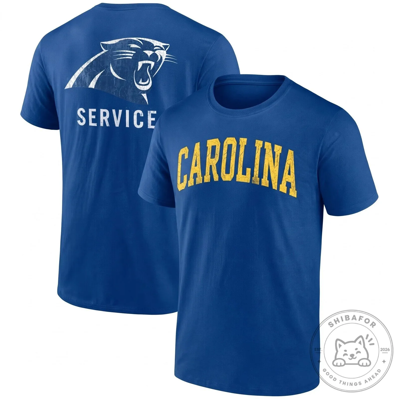 Black T-Shirt with Distressed Logo for Carolina Panthers Salute To Service 12 Black T-Shirt with Distressed Logo for Carolina Panthers Salute To Service