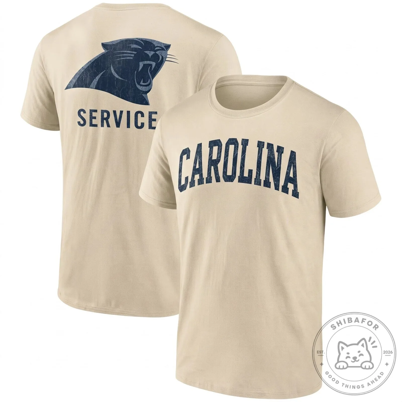 Black T-Shirt with Distressed Logo for Carolina Panthers Salute To Service 13 Black T-Shirt with Distressed Logo for Carolina Panthers Salute To Service