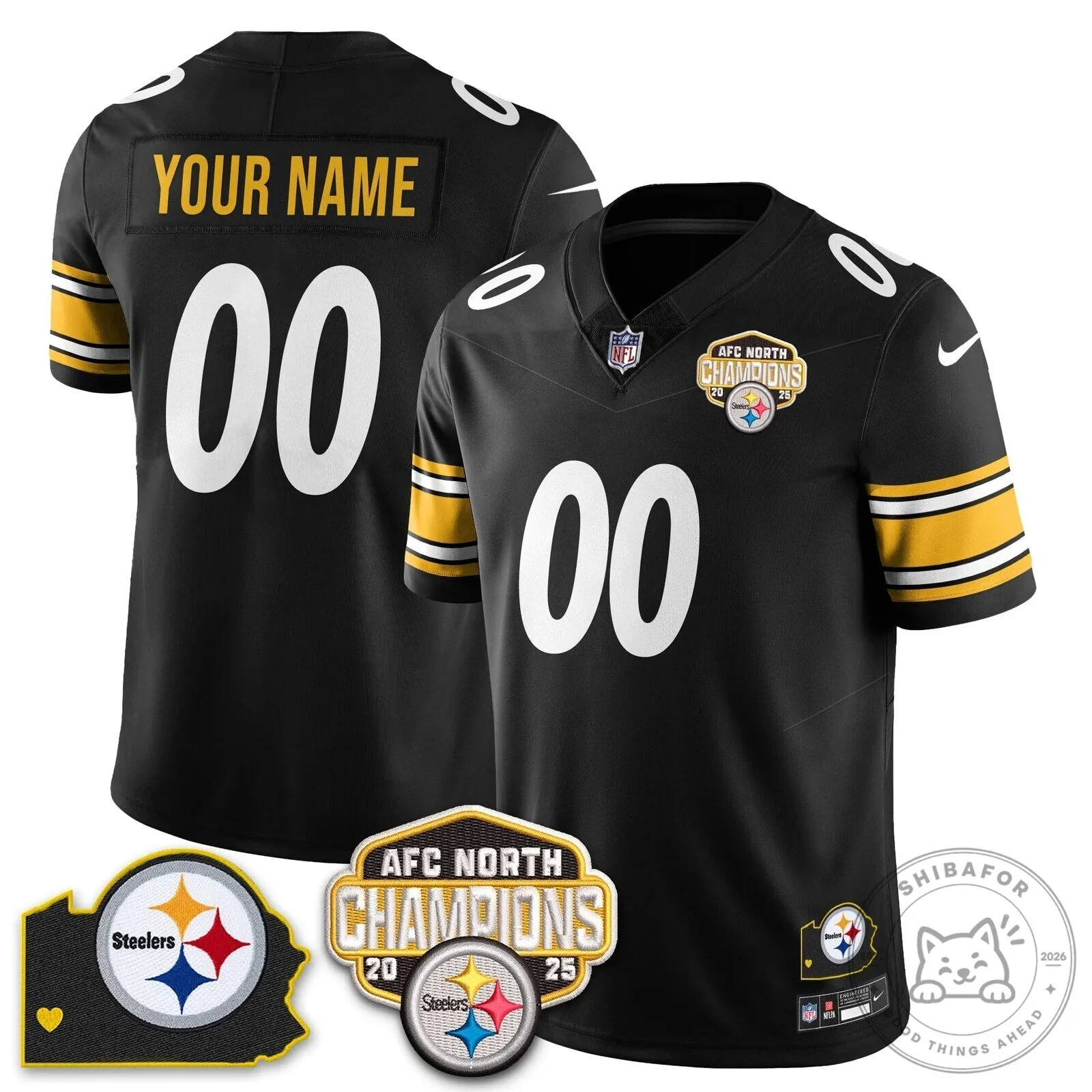 Pittsburgh Steelers Custom Jersey - AFC North Champions Edition
