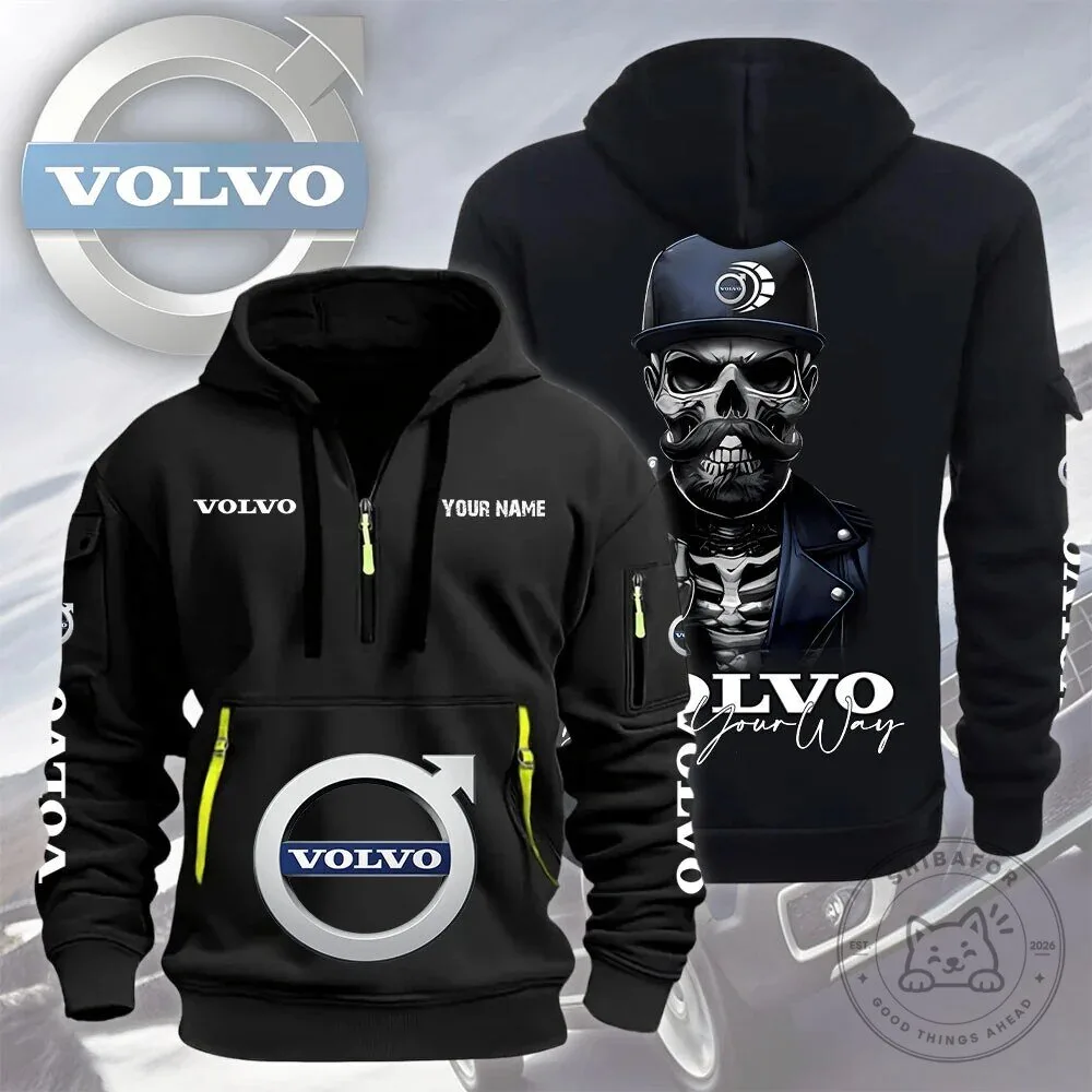 Custom Quarter Zip Hoodie featuring Volvo design