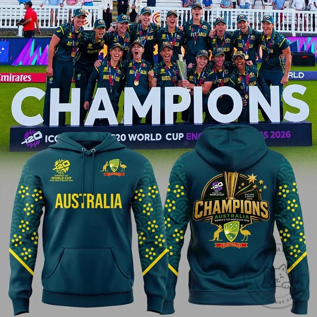 Hoodie for the 2026 T20 World Cup Champions - Australia Women's Cricket Team