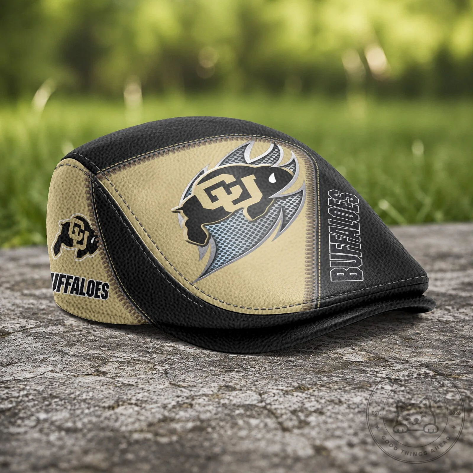 Colorado Buffaloes NCAA Golf Flat Cap, Vintage Style Ivy League Hat