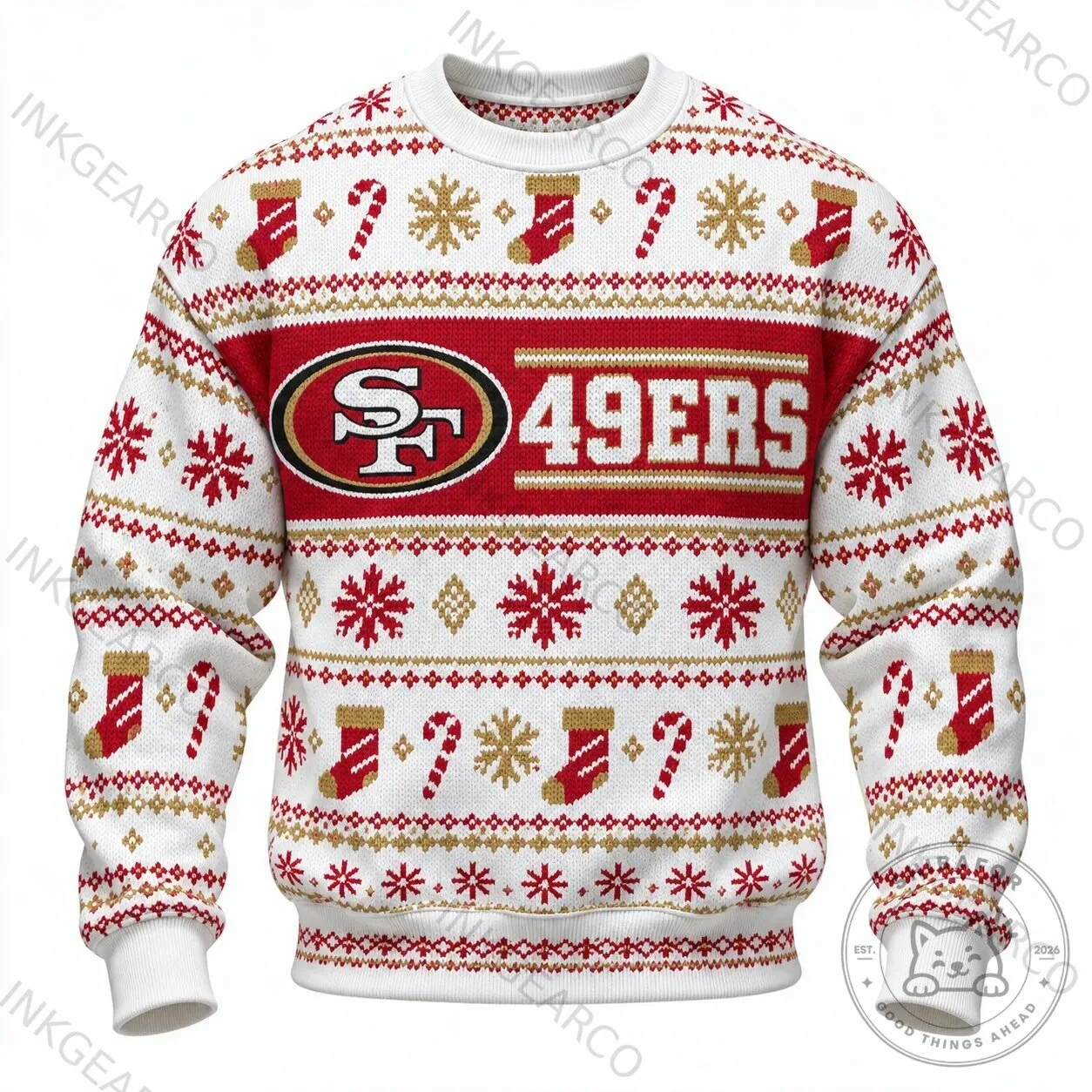 San Francisco 49ers Christmas Holiday Ugly Sweater