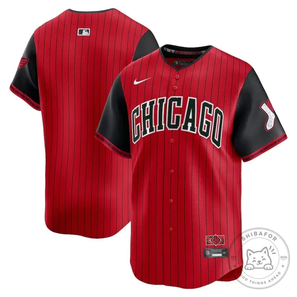 Chicago White Sox City Connect 2025 Red Pinstripe Baseball Jersey