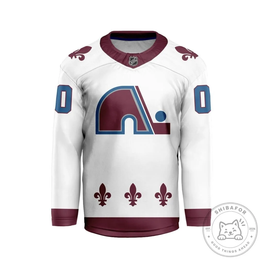 Colorado Avalanche Personalized Reverse Retro V-shaped Hockey Jersey