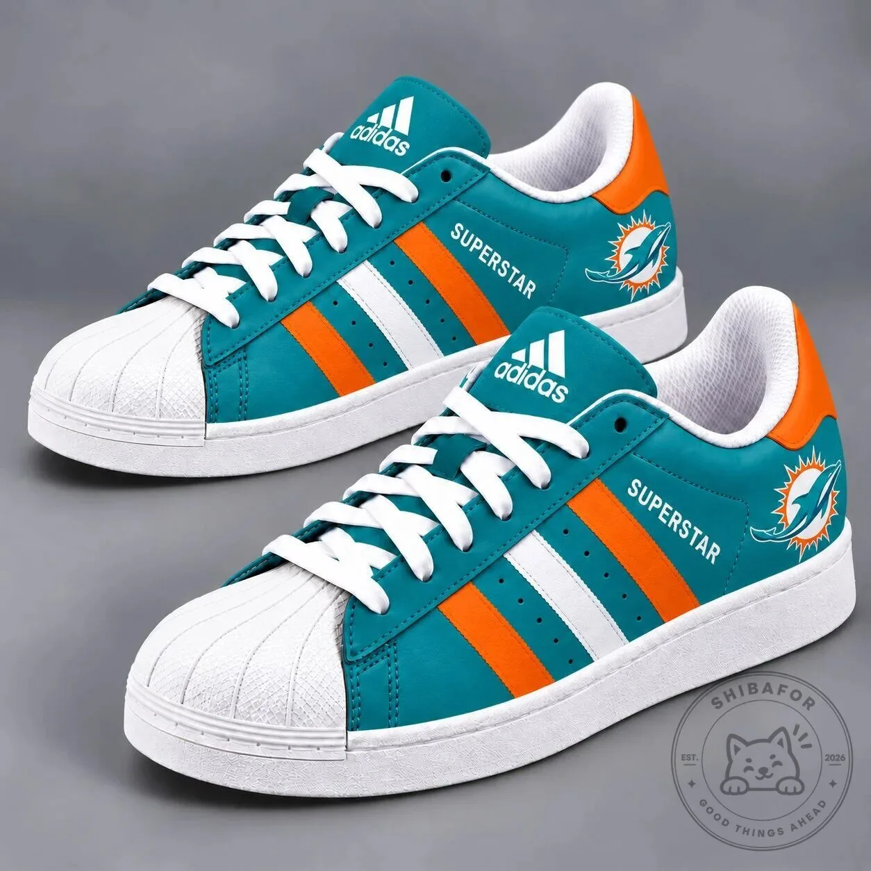 Miami Dolphins National Football League Superstar Athletic Sneakers