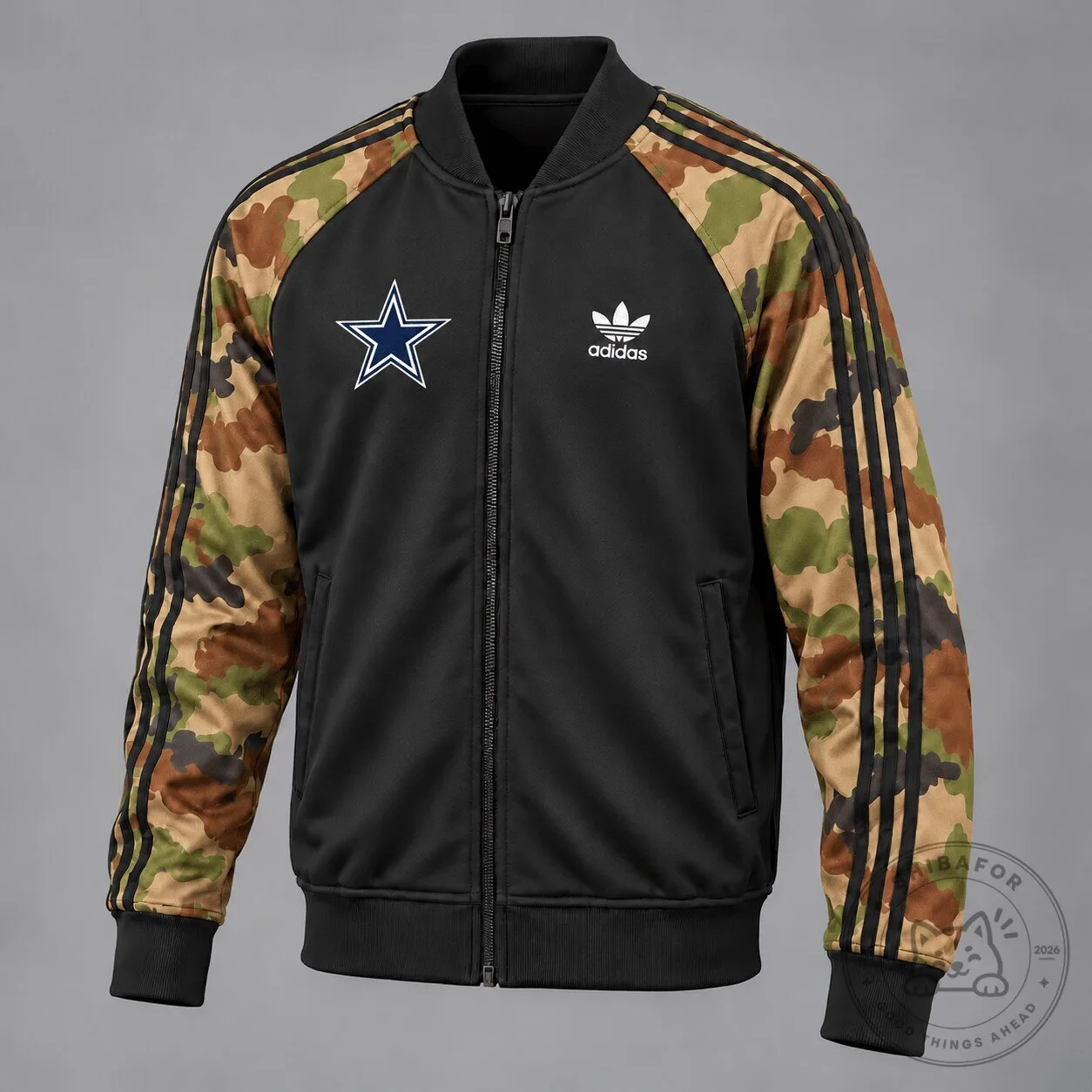 Dallas Cowboys Camouflage Adidas Track Jacket for Men and Women
