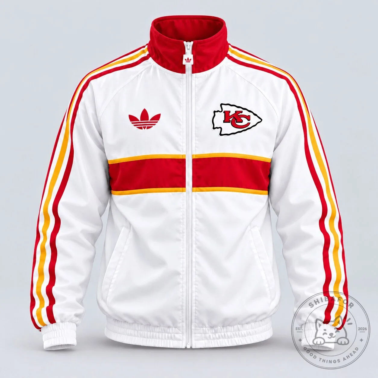 Kansas City Chiefs Vintage Heritage Triple Stripe Full-Zip Track Jacket