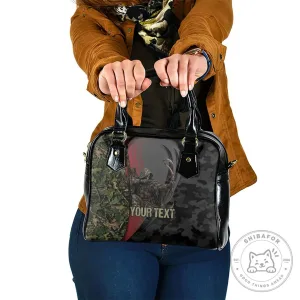 Personalized Grim Reaper Bowhunting Deer Skull Camouflage Shoulder Handbag