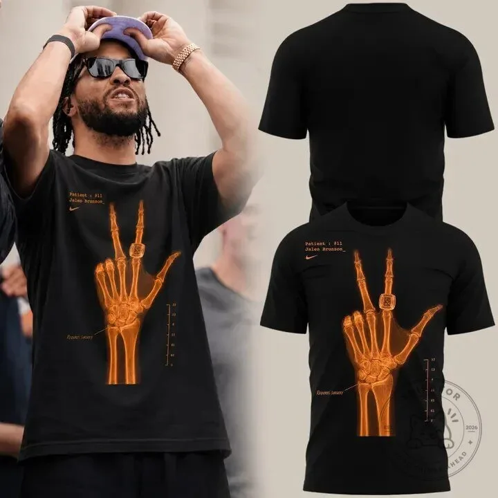 Jalen Brunson X-Ray Hand Basketball Player T-Shirt