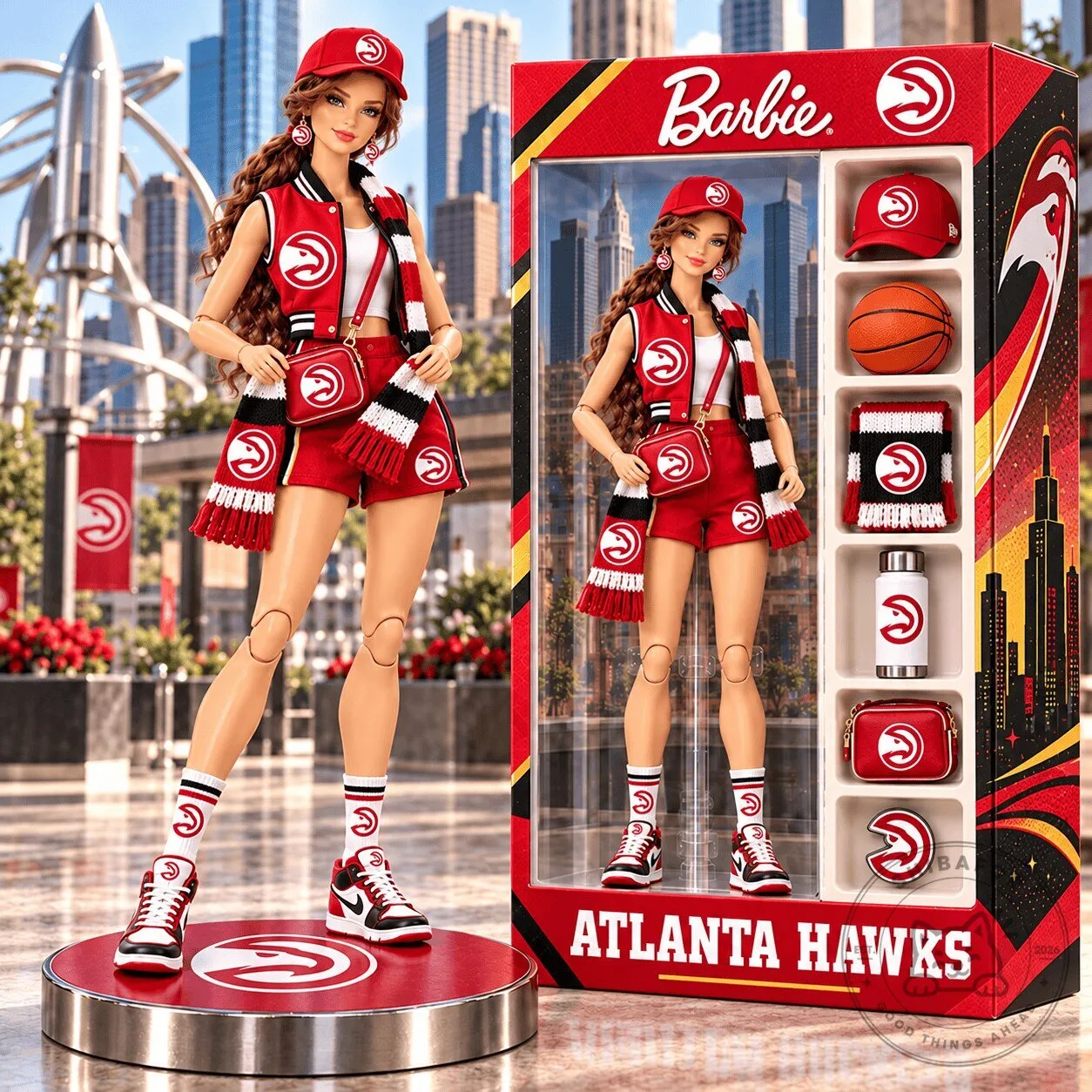 Atlanta Hawks Barbie Doll NBA Basketball Fan Collectible Fashion Doll