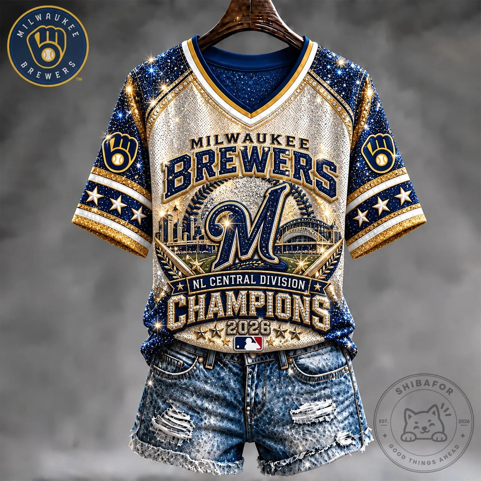 2026 Baseball Jersey for Milwaukee Brewers NL Central Division Champions