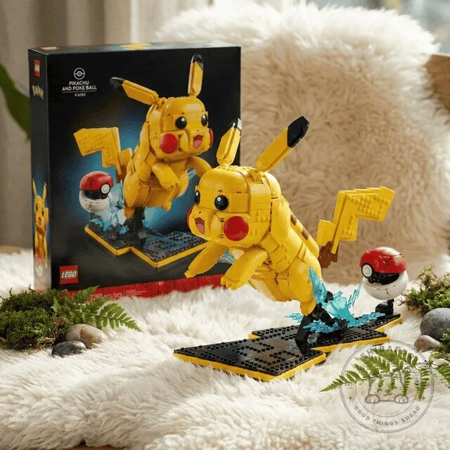 LEGO Pikachu and Poke Ball Building Blocks Set Collectible Figurine