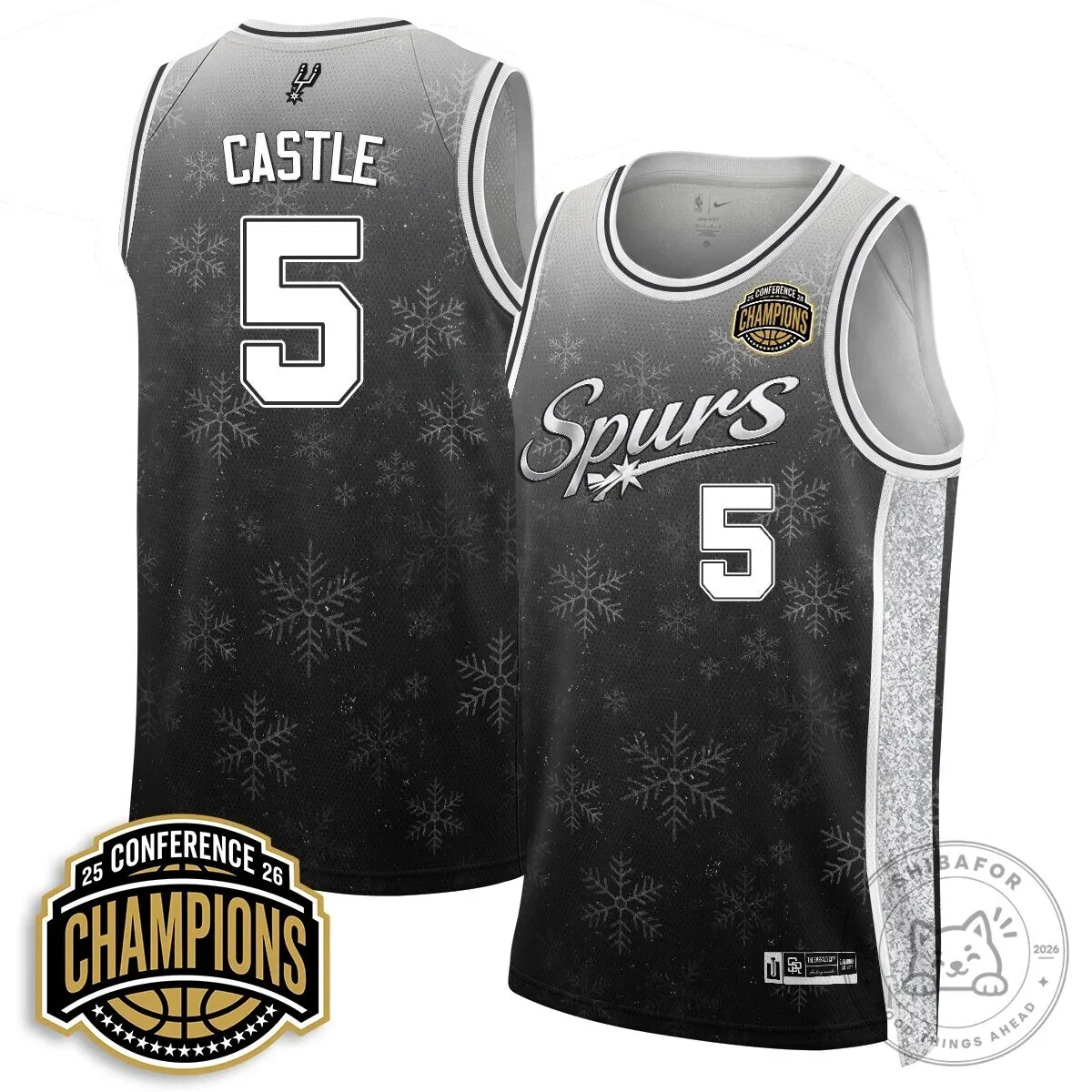 Victor Wembanyama San Antonio Spurs Black Snowflake Basketball Jersey 14 Victor Wembanyama San Antonio Spurs Black Snowflake Basketball Jersey