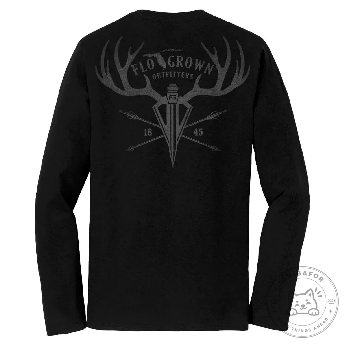 Flo Grown Outfitters Hunting Antlers Long Sleeve T-Shirt
