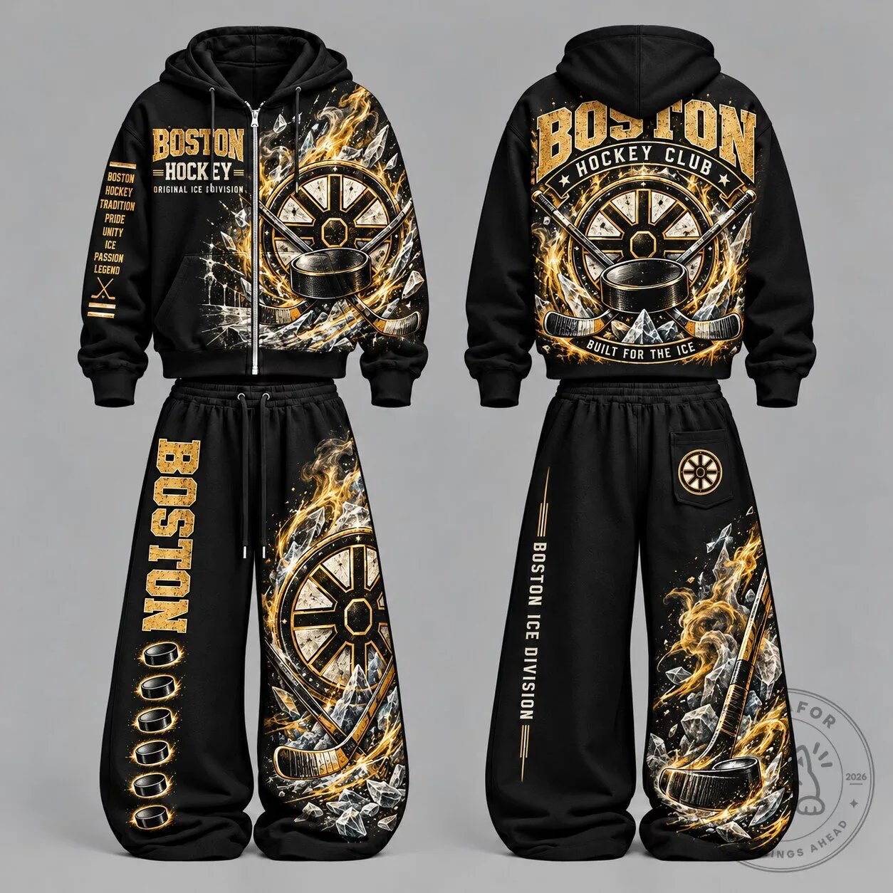 Boston Bruins Hockey Club Original Ice Division Hoodie