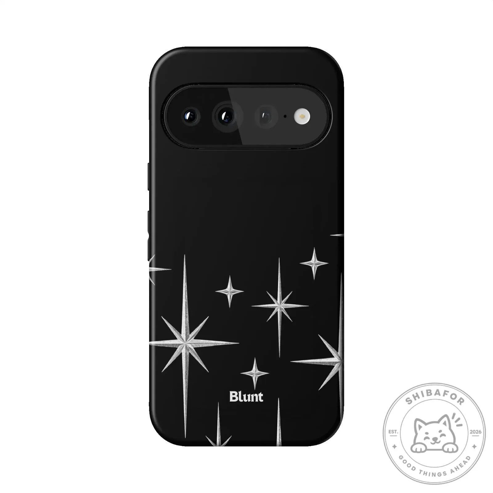 Sparkling Stars Black Design Hard Shell Protective Phone Case