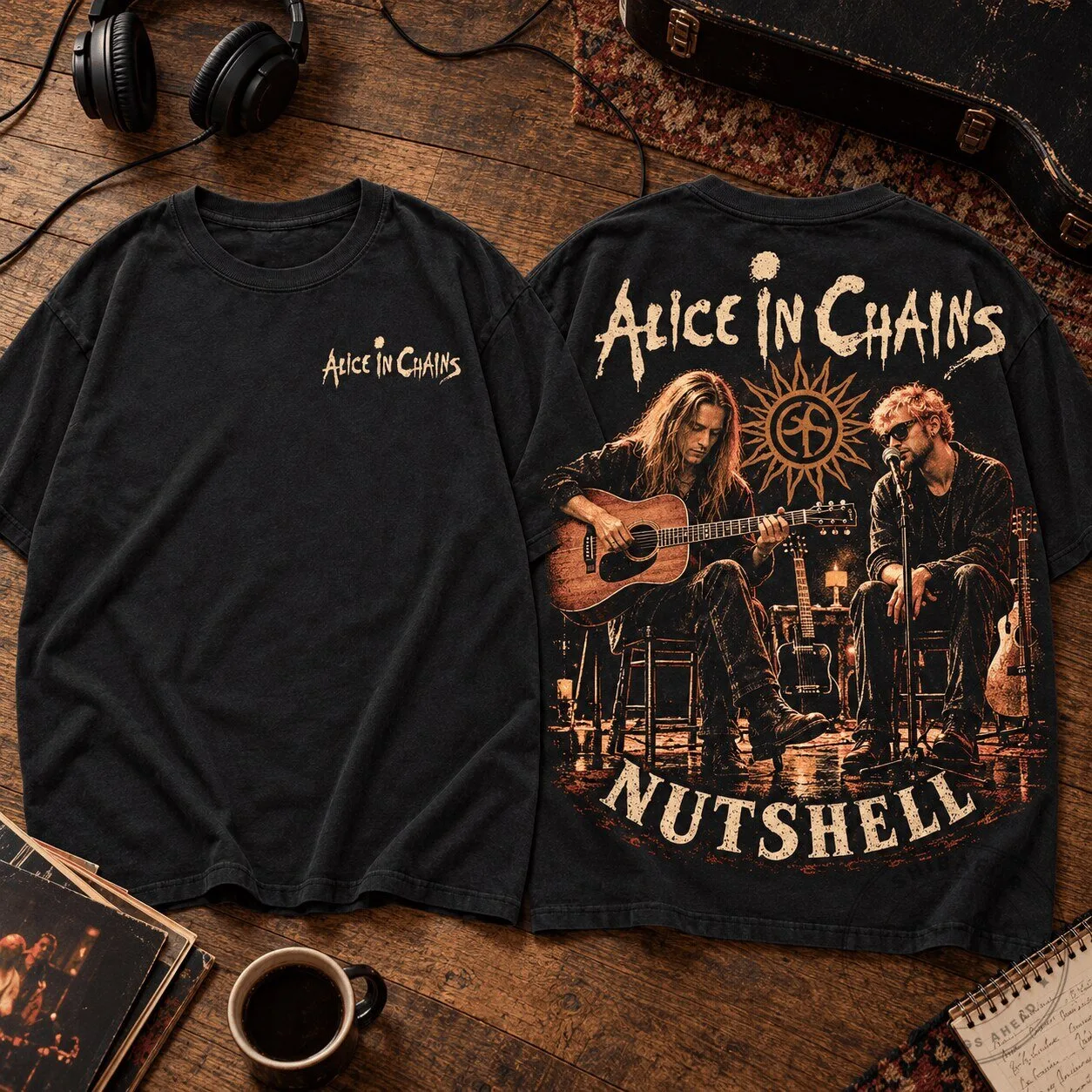 Alice In Chains Nutshell Acoustic Performance Grunge Band Music Fan T-Shirt