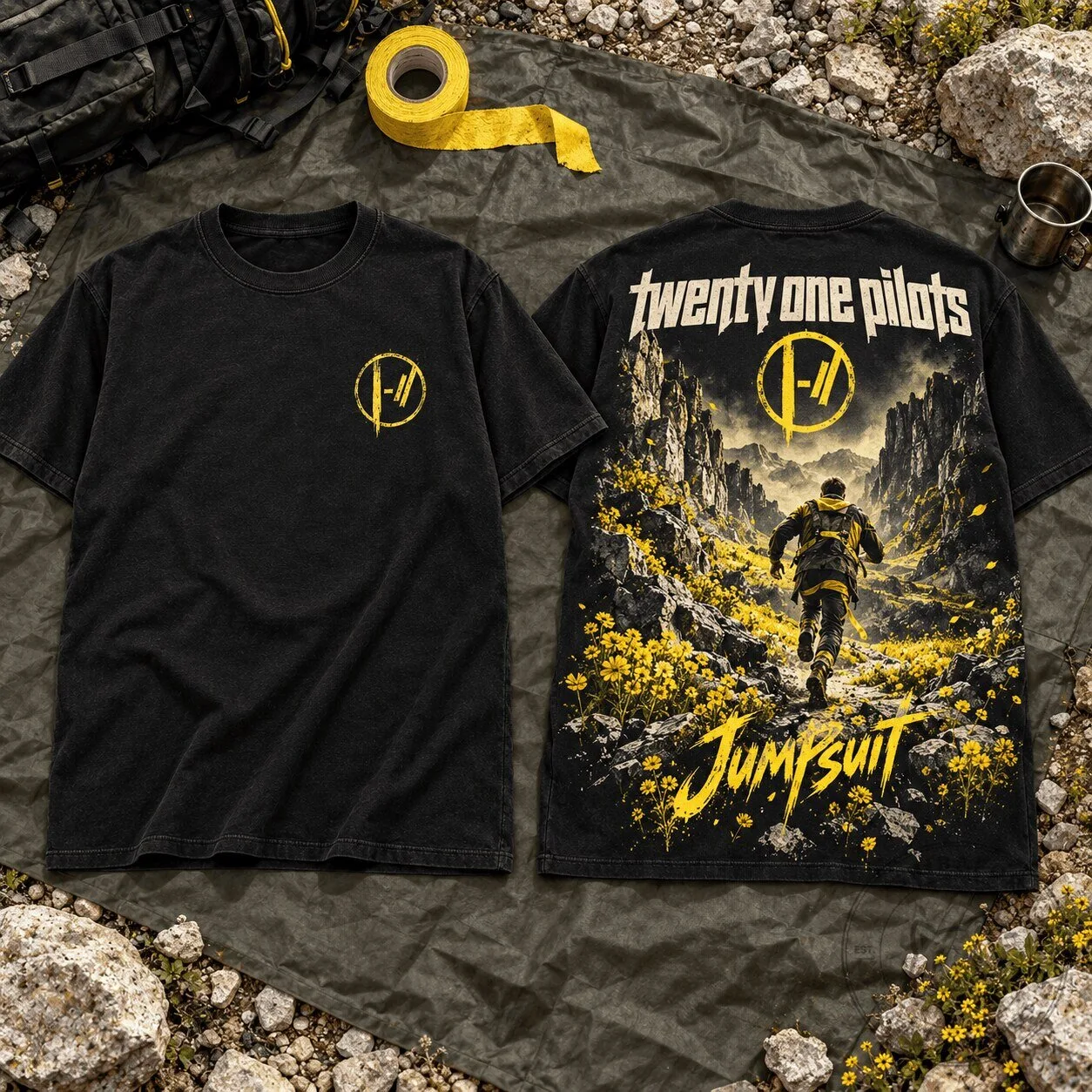 Twenty One Pilots Jumpsuit Mountain Adventure Graphic T-Shirt