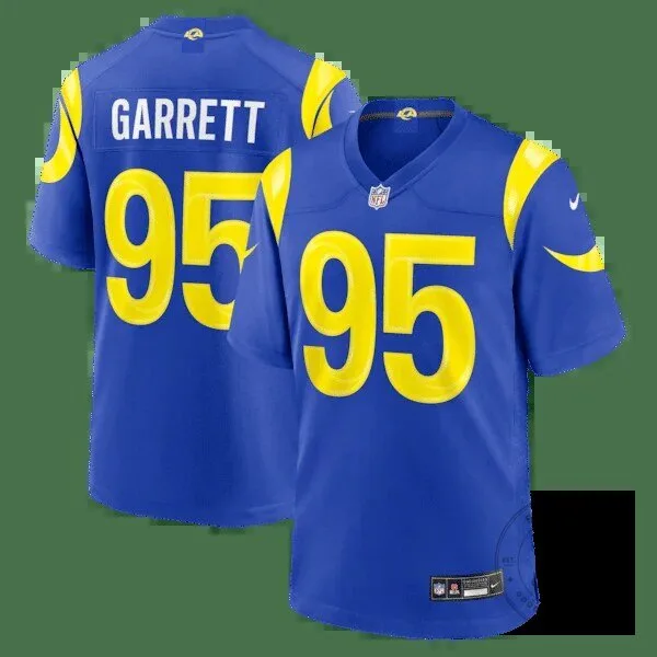 Los Angeles Rams Myles Garrett Royal Blue Football Jersey Number 95 7 Los Angeles Rams Myles Garrett Royal Blue Football Jersey Number 95