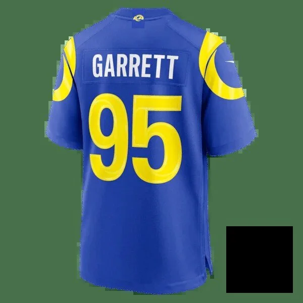 Los Angeles Rams Myles Garrett Royal Blue Football Jersey Number 95 9 Los Angeles Rams Myles Garrett Royal Blue Football Jersey Number 95