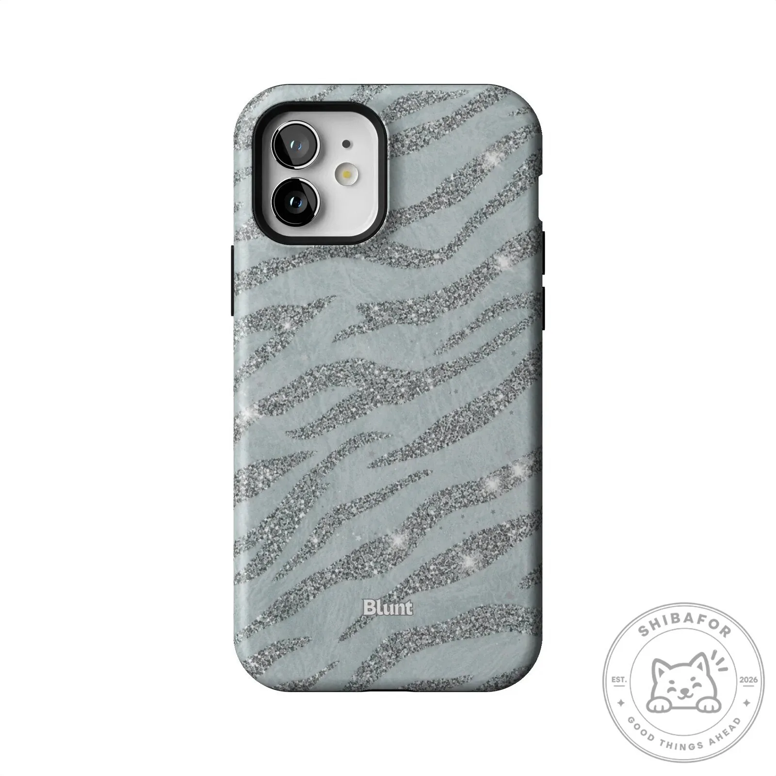 Silver Glitter Zebra Print Pattern iPhone Case 55 Silver Glitter Zebra Print Pattern iPhone Case