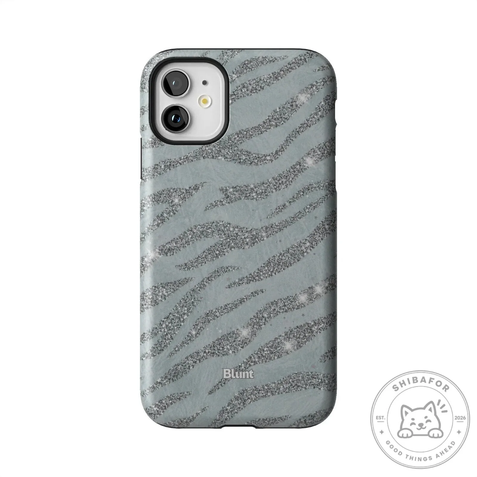 Silver Glitter Zebra Print Pattern iPhone Case 59 Silver Glitter Zebra Print Pattern iPhone Case