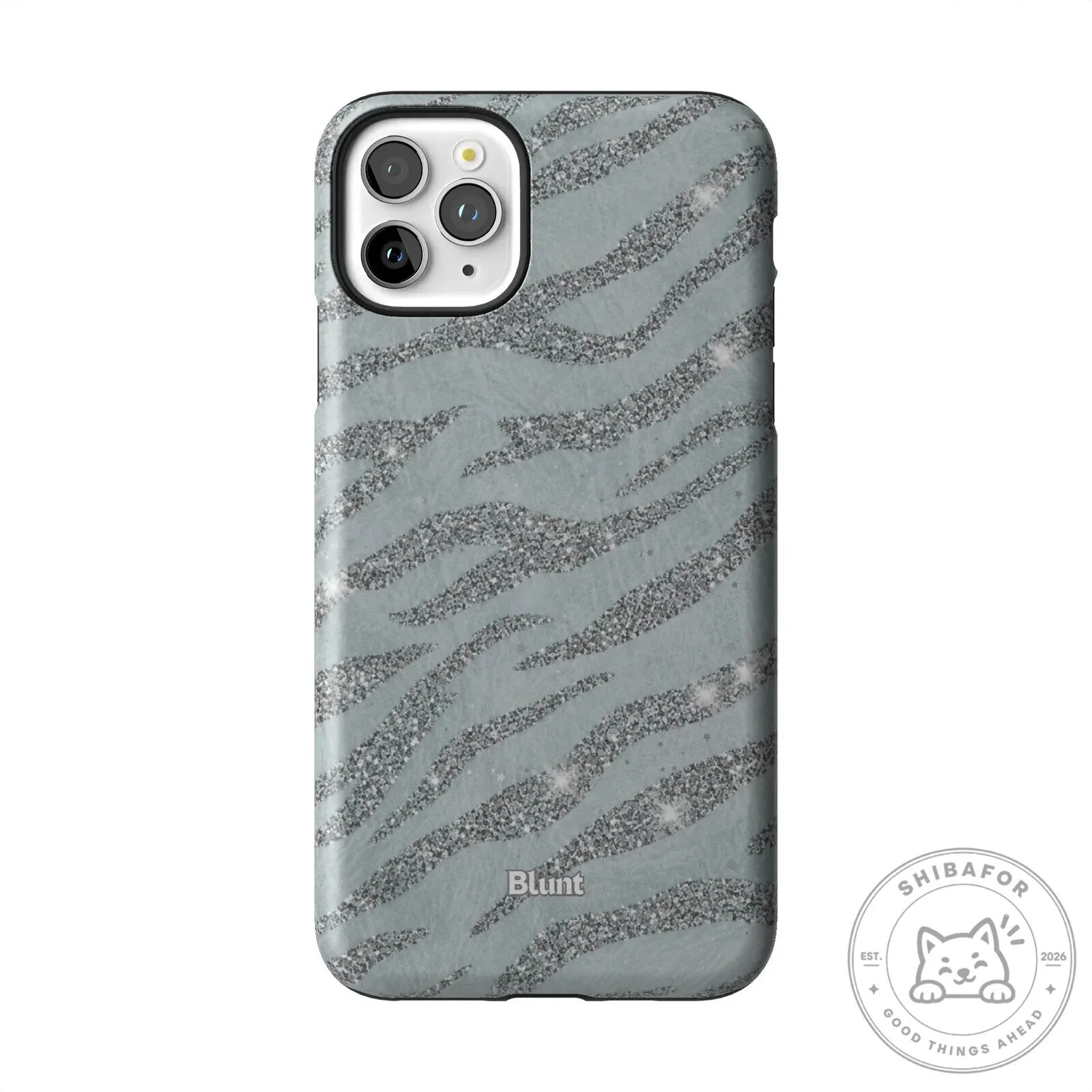 Silver Glitter Zebra Print Pattern iPhone Case 61 Silver Glitter Zebra Print Pattern iPhone Case